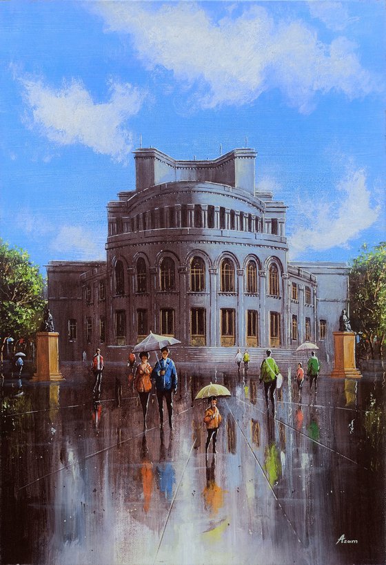 Cityscape - Yerevan  (45x65cm, oil painting, ready to hang)