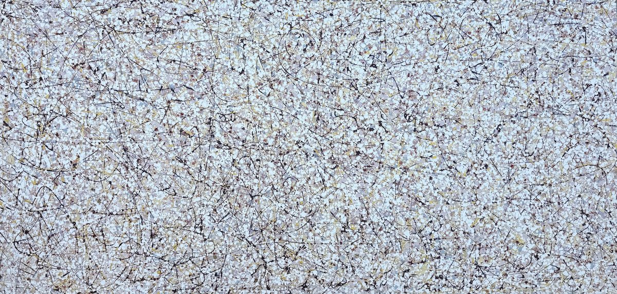 Abstract Acrylic Painting By Vahe Yeremyan, 69 X 34", Sphere Definition, Original Artwork