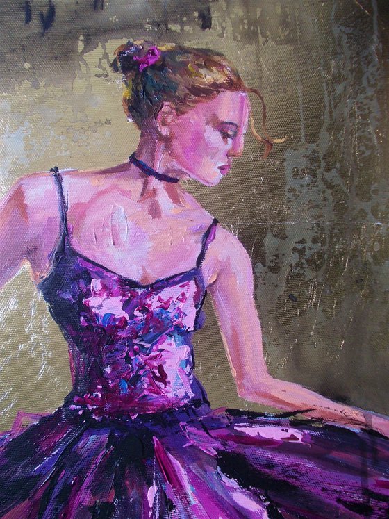 En Pointe  - Ballerina   Painting on Canvas