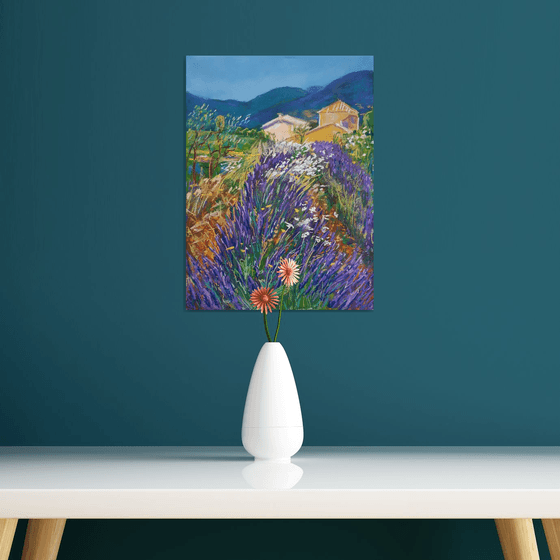 Happy farm of lavender I /  ORIGINAL PAINTING