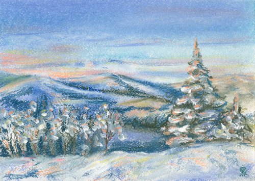 Winter Sketch #5 by Vio Valova
