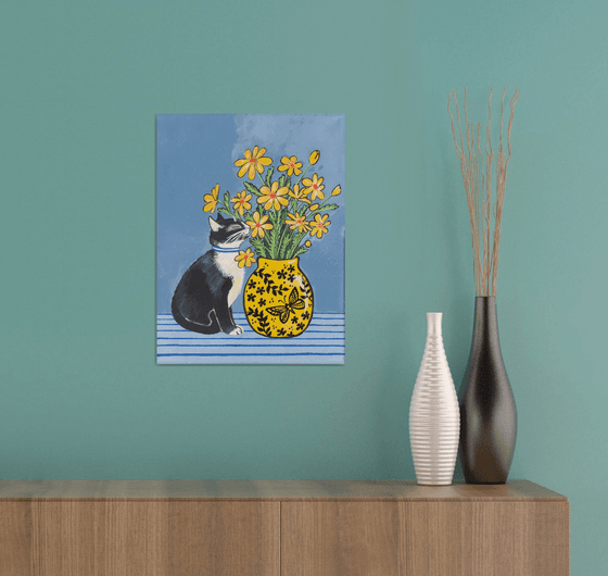 "Sunny bouquet" Maximalist Modern Matisse-Inspired Original Painting