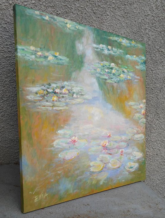 Replica of Monet's water lilies