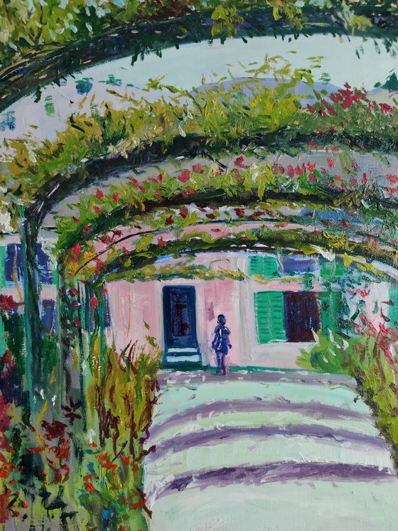 Impressionist landscape of the garden of Giverny 'Floral Walk'