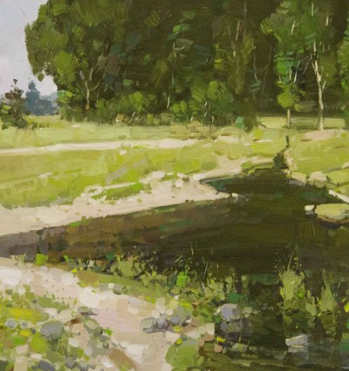 Summer Time Handmade oil Painting One of a kind Large Size by Vahe Yeremyan