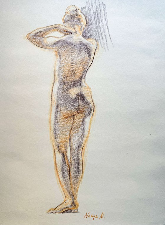 Realistic Nude Figure Study