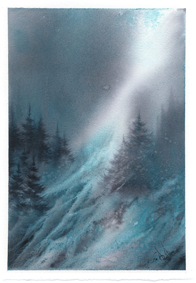 Ieva Janu | Original  Watercolour | A Walk Xlix | 20 X 29Cm | Artwork For Sale On Artfinder