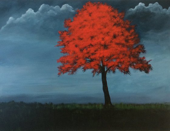 A red tree