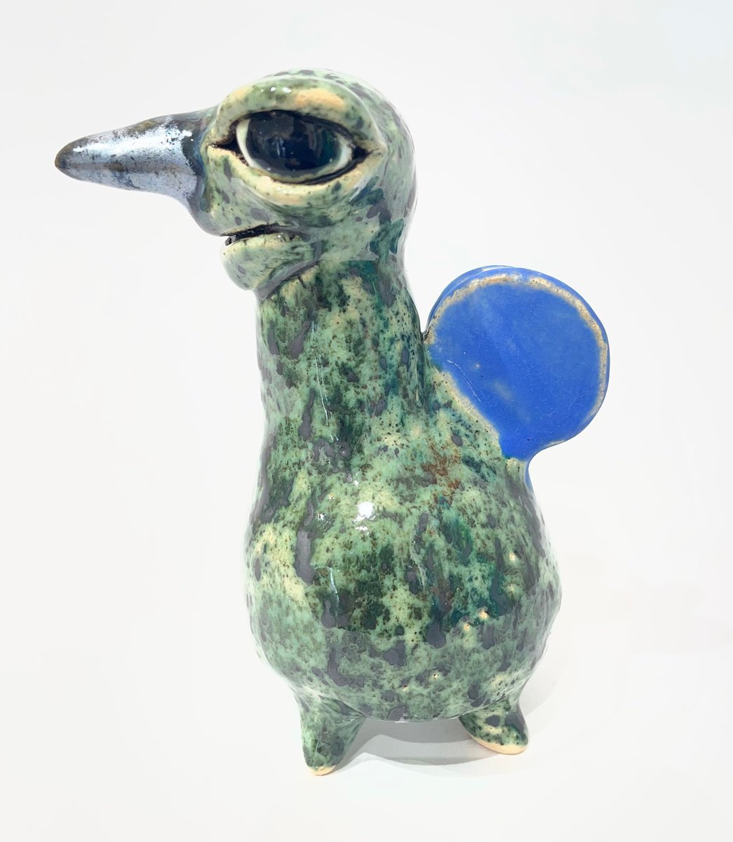 Expressive Clay Sculpture , Emerald Serenade By Viktor Zuk, 4 X 5, Artwork For Sale On Artfinder