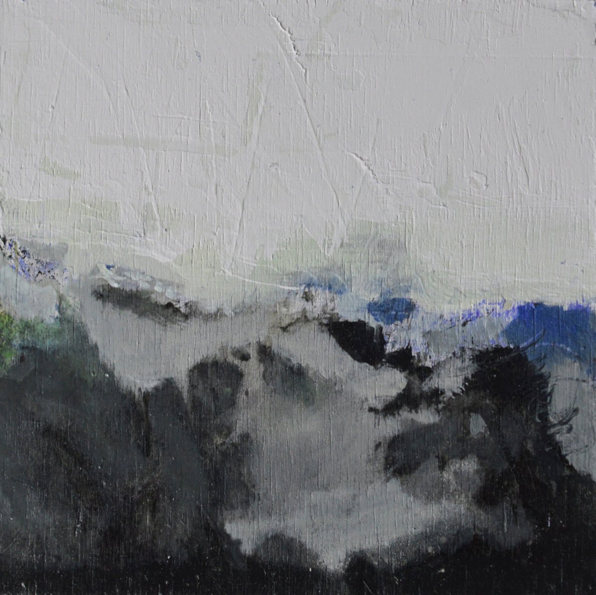 Organic Abstract Acrylic Painting By Cristian Valentich, 10 X 10, Landscape, Original Artwork