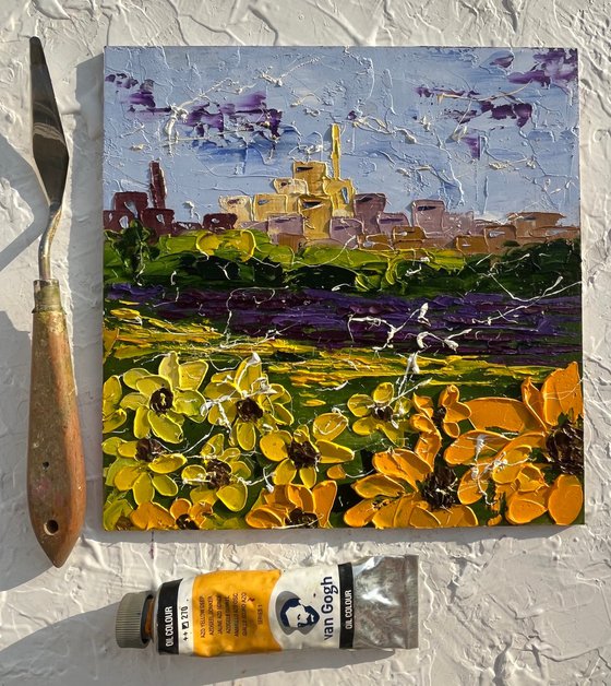 Provence Sunflower Field Art