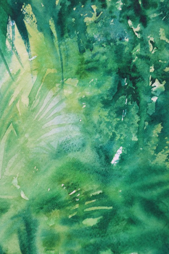 Tropical watercolour painting "Polochic"