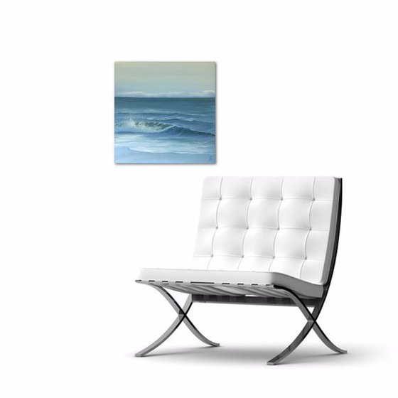 Vero Surf, plein air seascape oil painting on canvas by Eva Volf