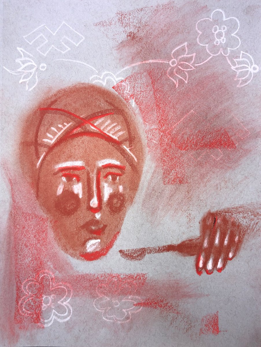 Portrait Painting By Yuliia Chaika, 9 X 12", Portrait Of A Girl, Original Artwork