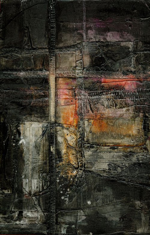 Remnants of The Past 2 - Abstract Mixed Media Painting by Kathy Morton Stanion, Modern Home decor by Kathy Morton Stanion
