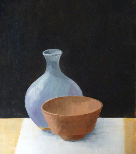 Pots on a White Cloth