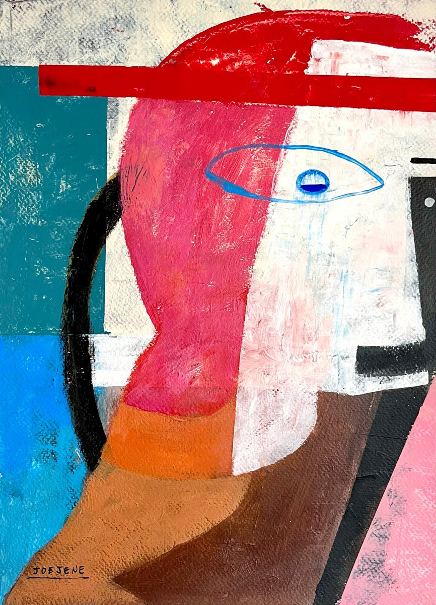 Abstract Acrylic Painting By Joejene C. Santos, 11 X 15, Martin, Original Artwork