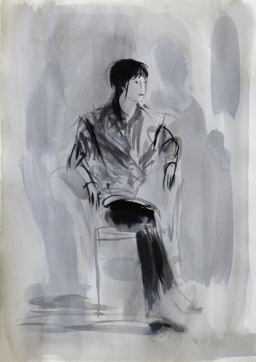 January Sketch #6, 29x42 cm by Frederic Belaubre