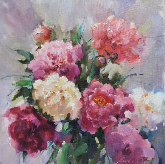 Peonies symbol of love and wealth