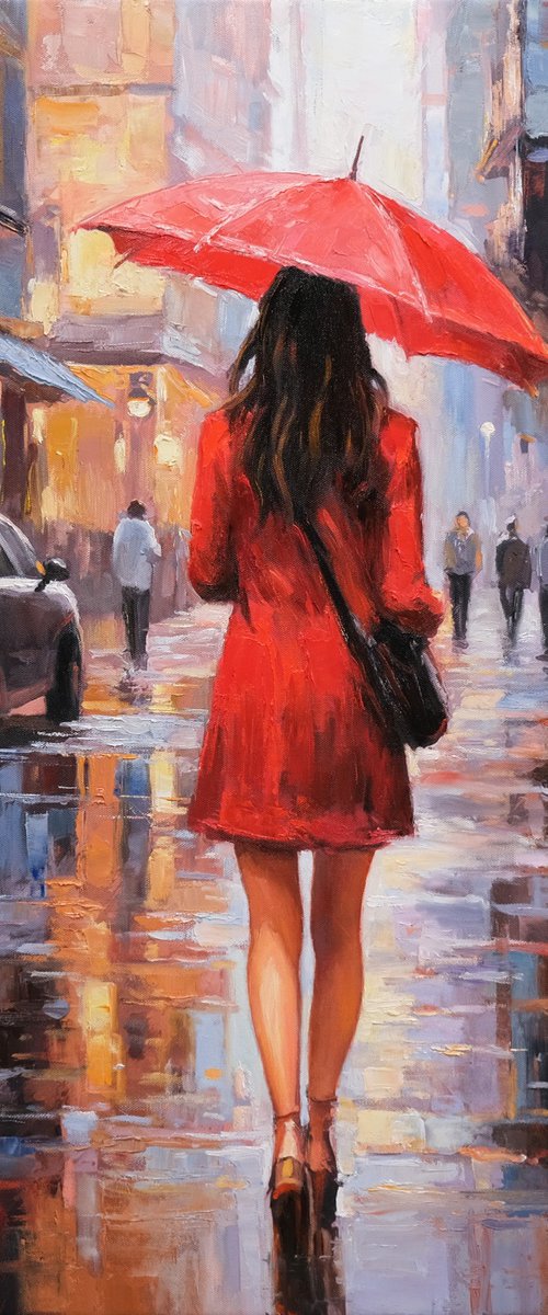 Walking in the Rainy City by Behshad Arjomandi