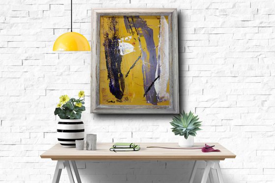 framed abstract painting za014