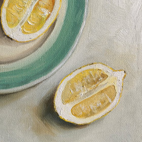 Lemons on plate