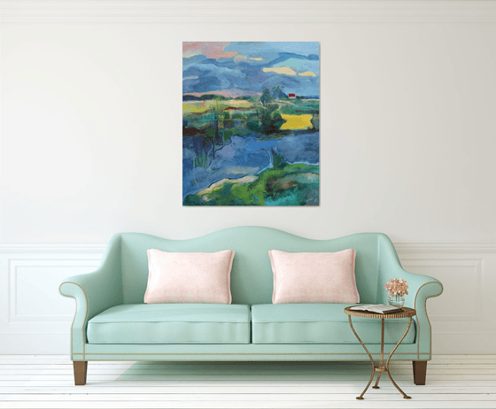 Landscape with a Yellow Boat