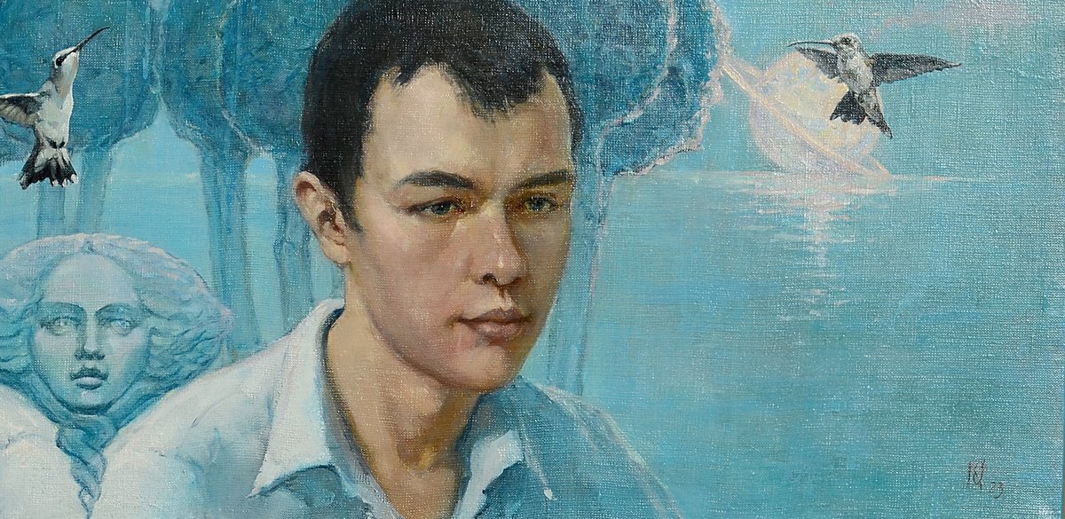 Urban And Pop Portrait Giclee Print By Oleg Kateryniuk, 28 X 20", Empathy Of Touch, Original Artwork