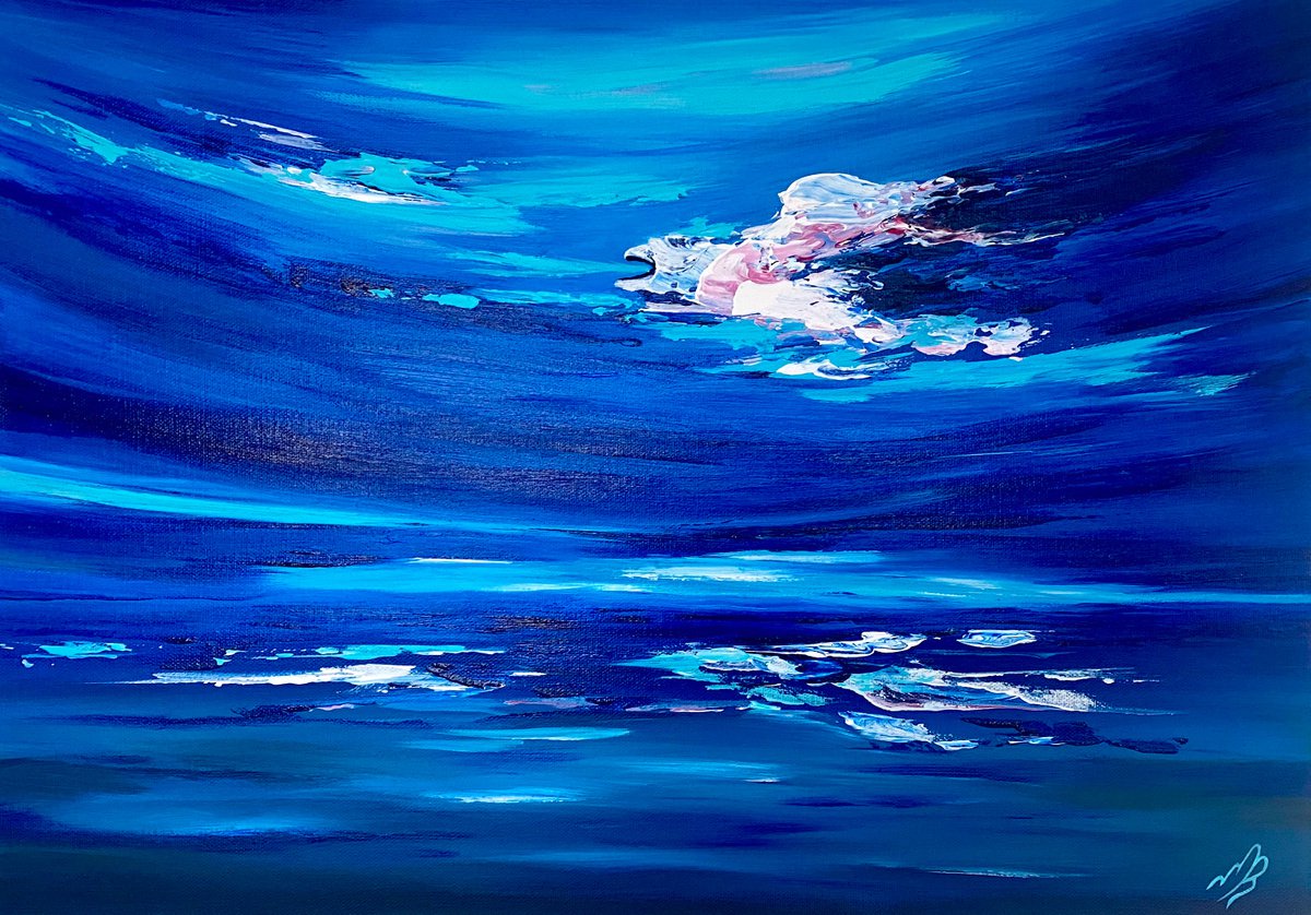 Moody Blue Series Nr 2 Turtle Sky by Marja Brown