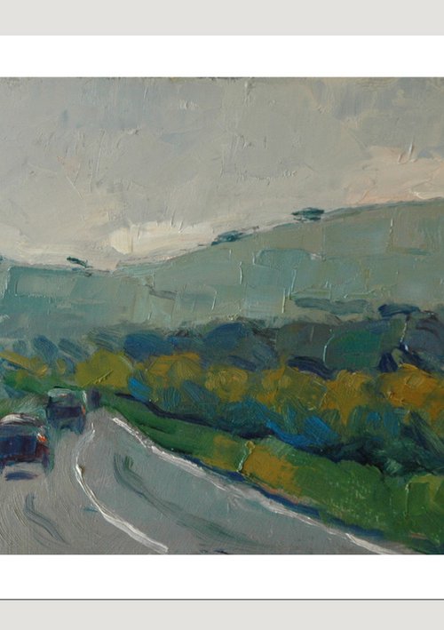 The Downs (with Cars) at the Long Furlong by Andre Pallat
