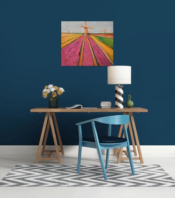 wandeling door de tulpen