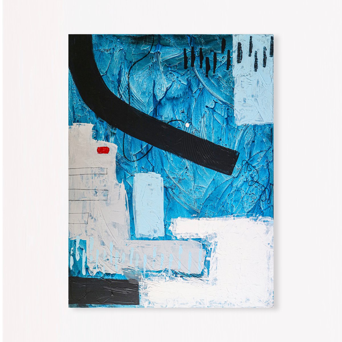 Abstract Acrylic Painting By Hyunah Kim, 30 X 40, Atlantis, Original Artwork