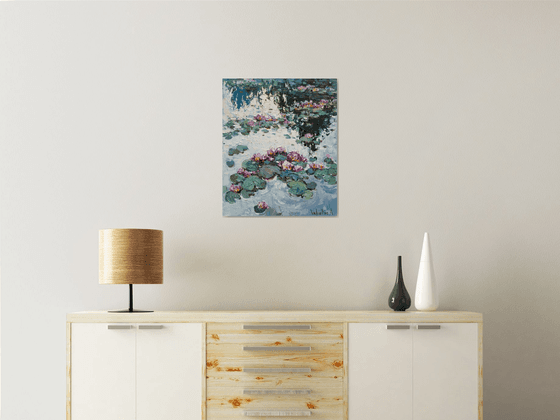 Water lilies - Original Oil painting
