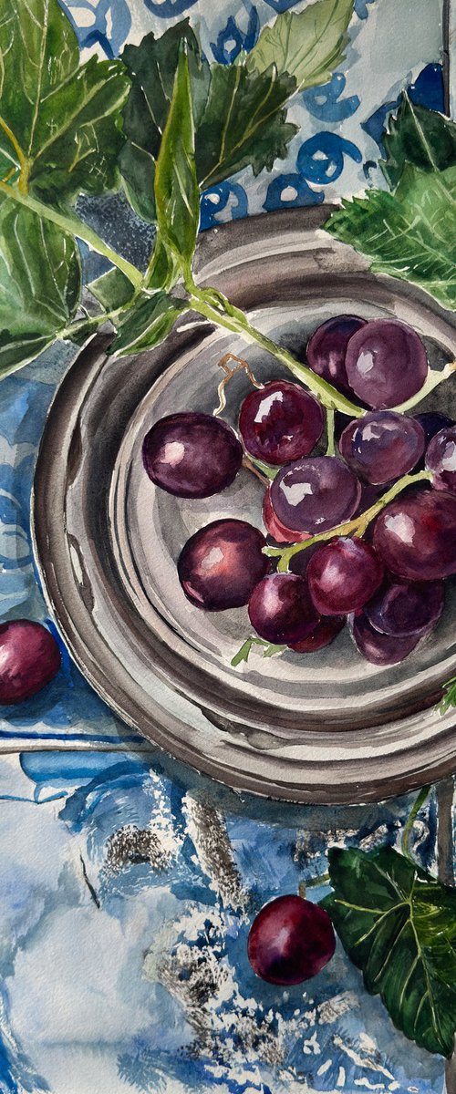 Portuguese Harvest  - Grapes by Irina Kurganskaya