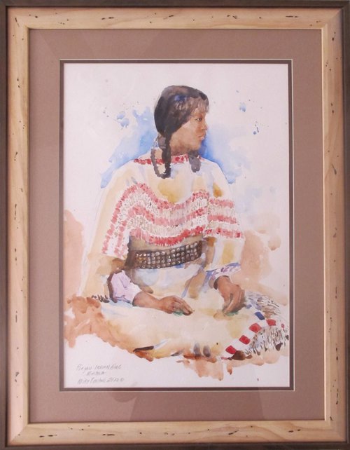 Piegan Indian Girl by Michael Fenton