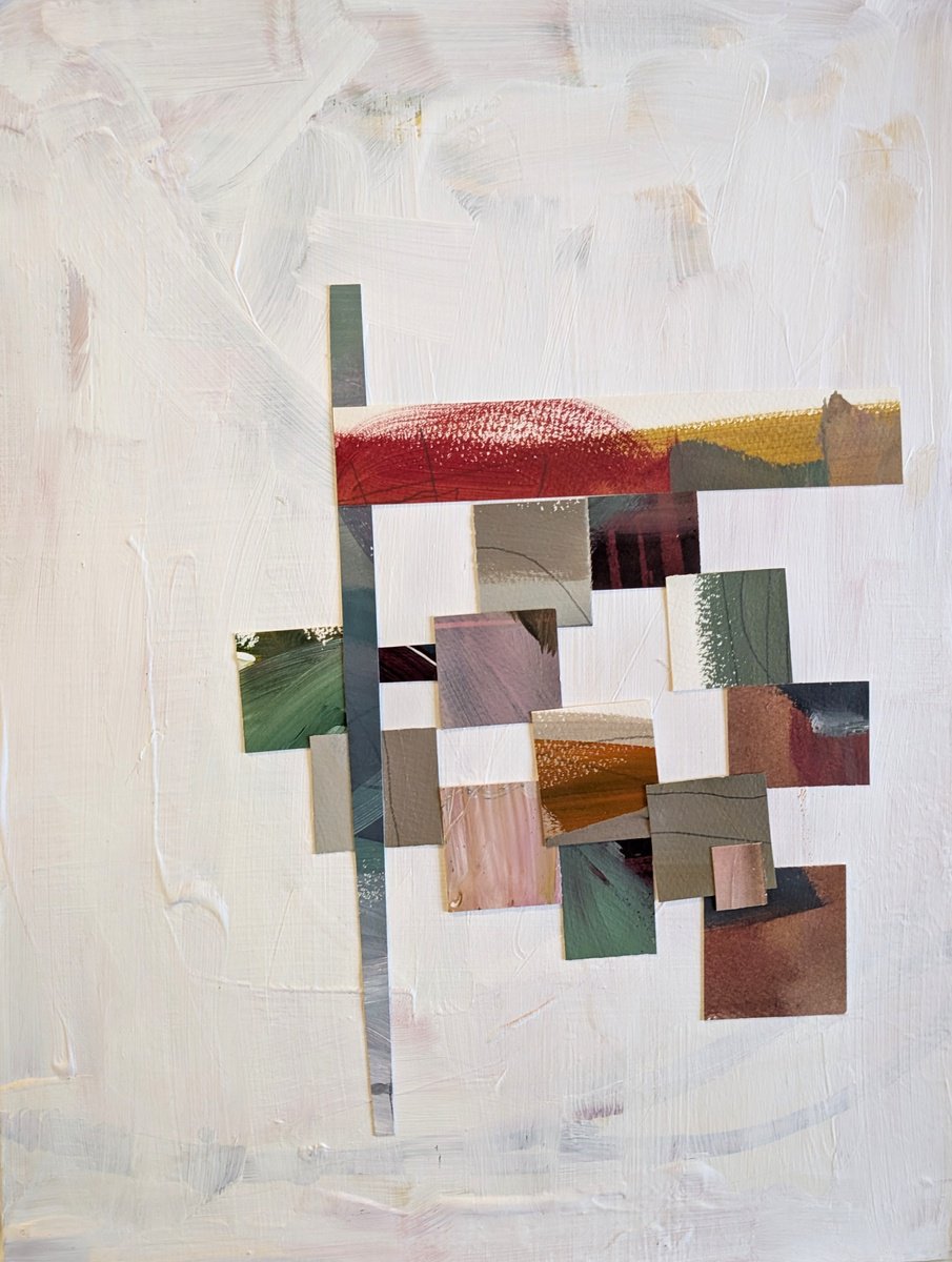 Geometric Abstract Painting By Margaret Lipsey, 12 X 16", Construction V, Original Artwork