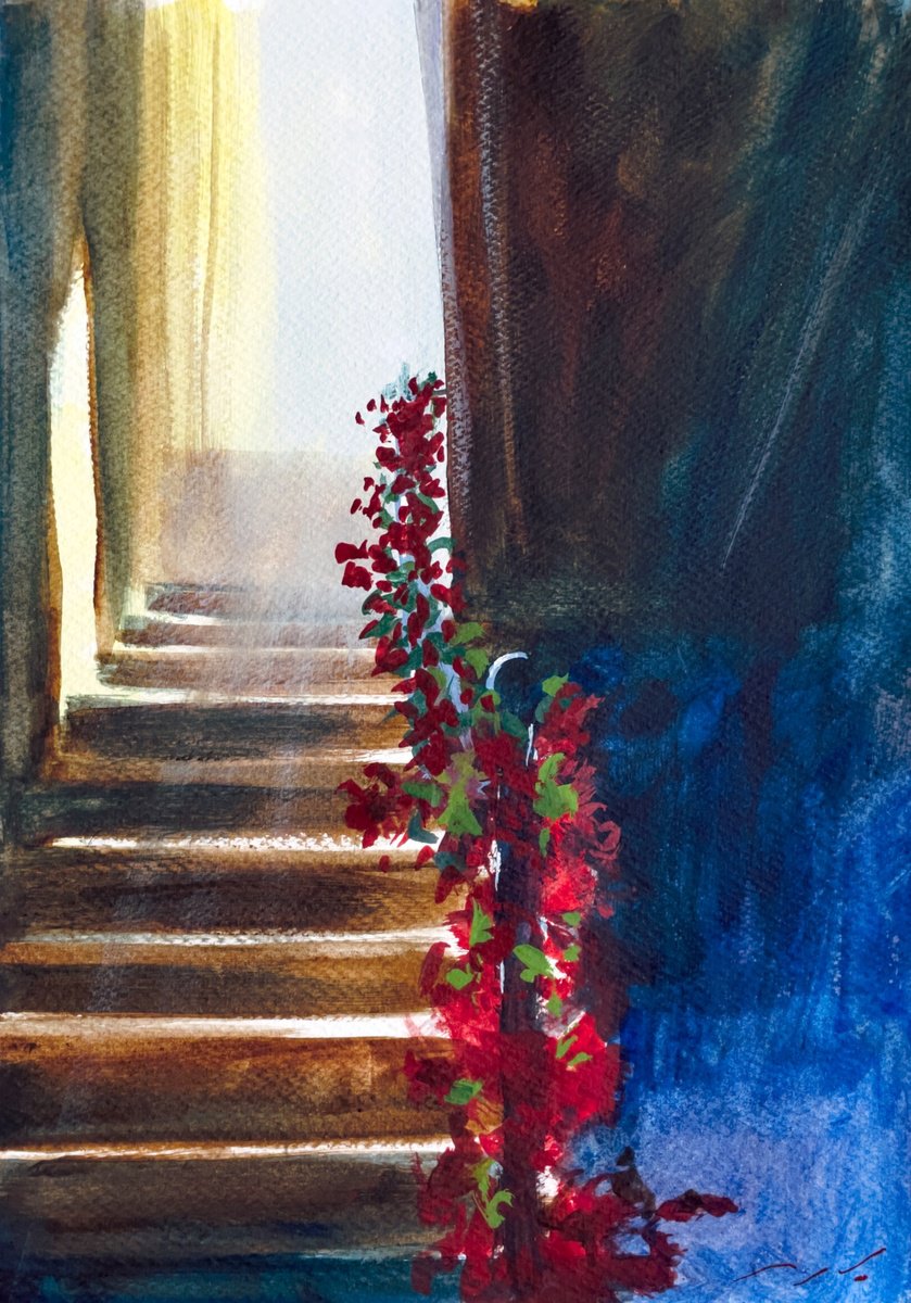 Floral Staircase by Mazen Ghurbal