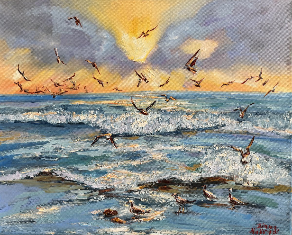 At Sunset By Diana Malivani, 20 X 16, Artwork For Sale On Artfinder