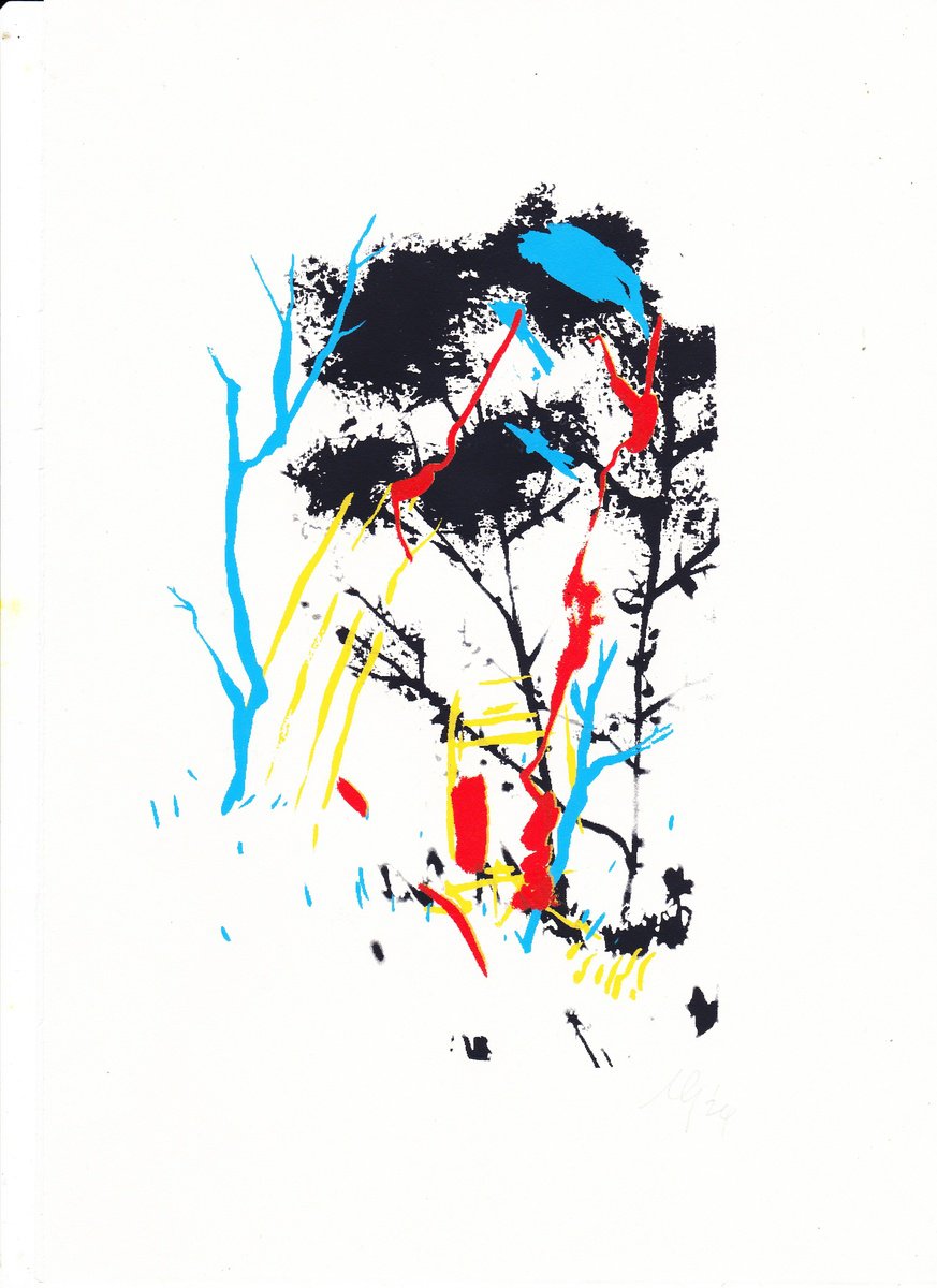 Organic Botanical Screenprint By Adam Grose Ma Pgce, 8 X 12, Cow Parsley, Original Artwork