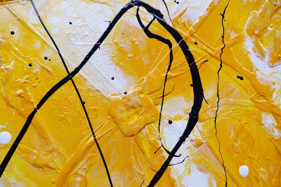 Golden Bandit 240cm x 120cm Textured Abstract Art