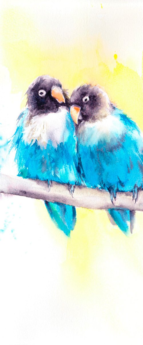 Love birds by Anjana Cawdell