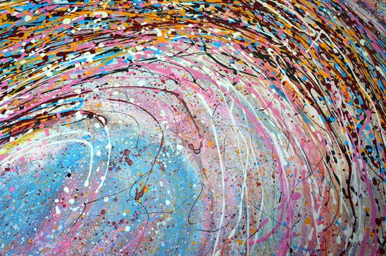 INFINITY WAVE - XXL HOME DECOR DIPTYCH  MODERN URBAN ABSTRACT