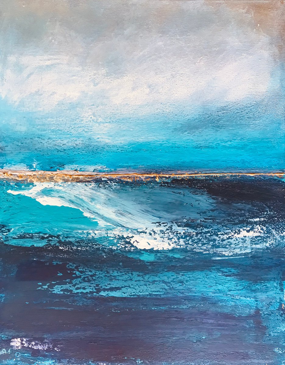 Into the waves seascape by Henrieta Angel