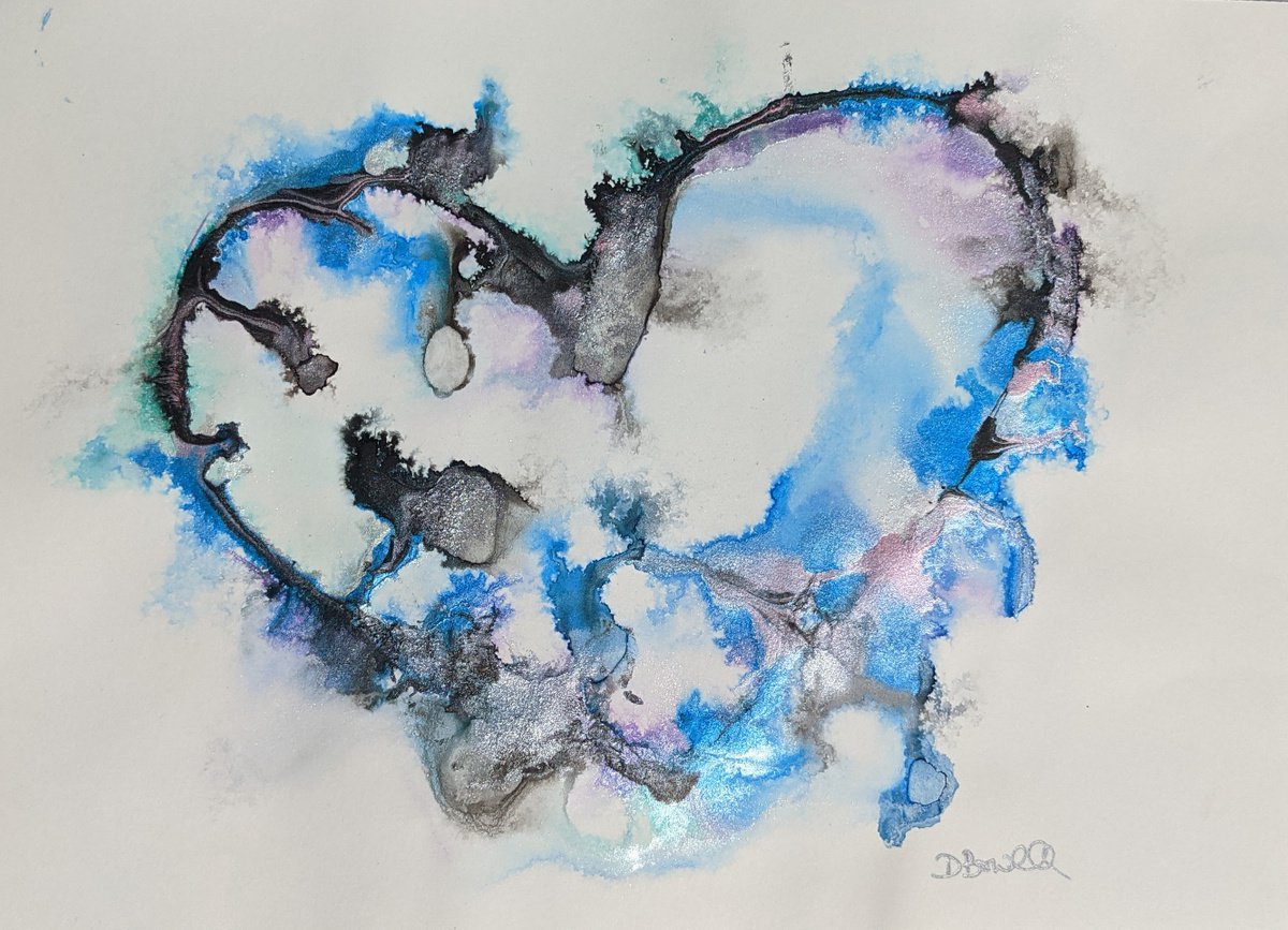 Balthasar, Abstract heart original painting, by Dianne Bowell