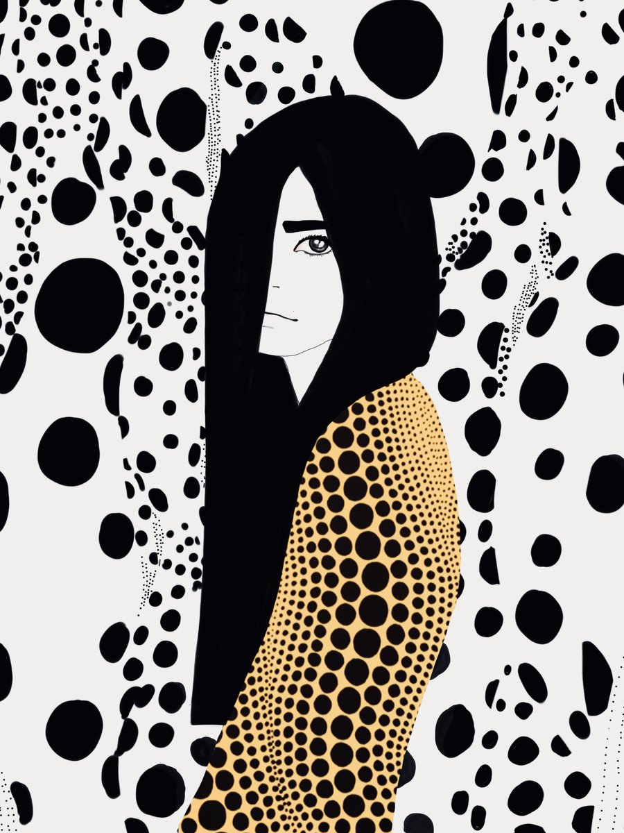 The girl with black hair x KUSAMA 5 by Ramona Russu