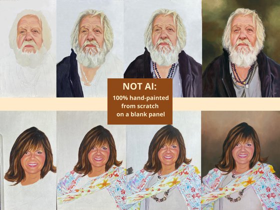 Commission oil portrait in realistic style