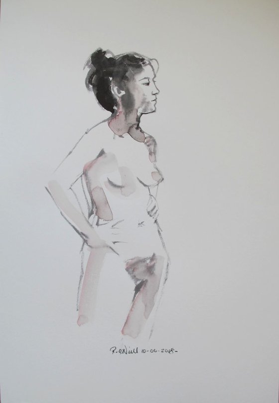 standing female nude