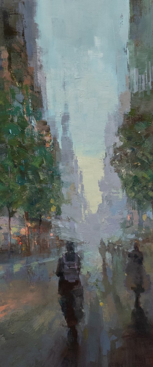 The Walk in the morning lights by Aleksandr Jerochin
