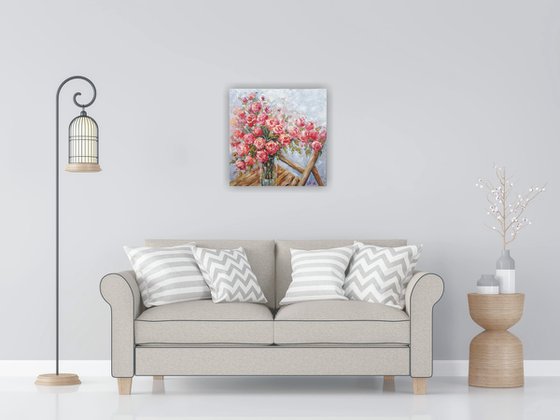 ROSES ON A CHAIR