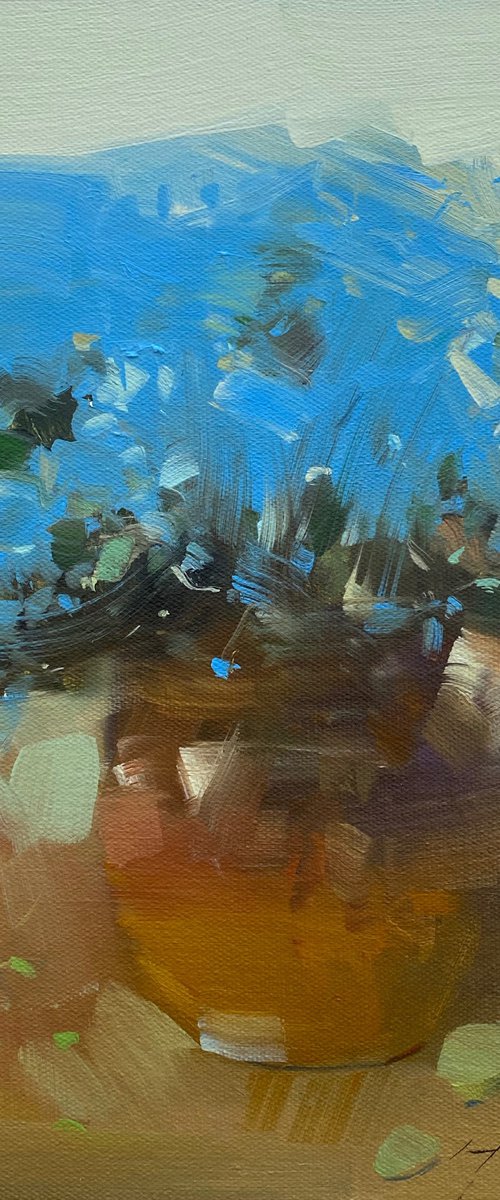 Vase of Flowers, Original oil painting, Handmade artwork, One of a kind by Vahe Yeremyan